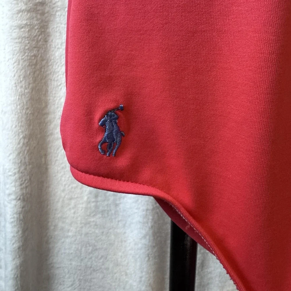 Polo Ralph Lauren Ruffle Back One-Piece Swimsuit Guava Sz‎ M